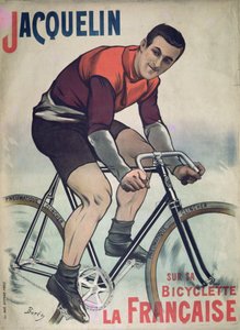 Póster publicitario de Edmond Jacquelin (1875-1928) en bicicleta 